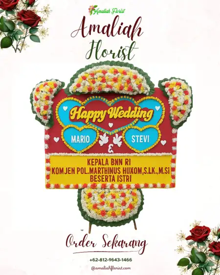 Papan Bunga Pernikahan Cukilan